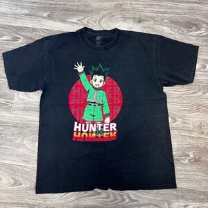 Hunter x Hunter Anime Graphic Tee Black Short Sleeve